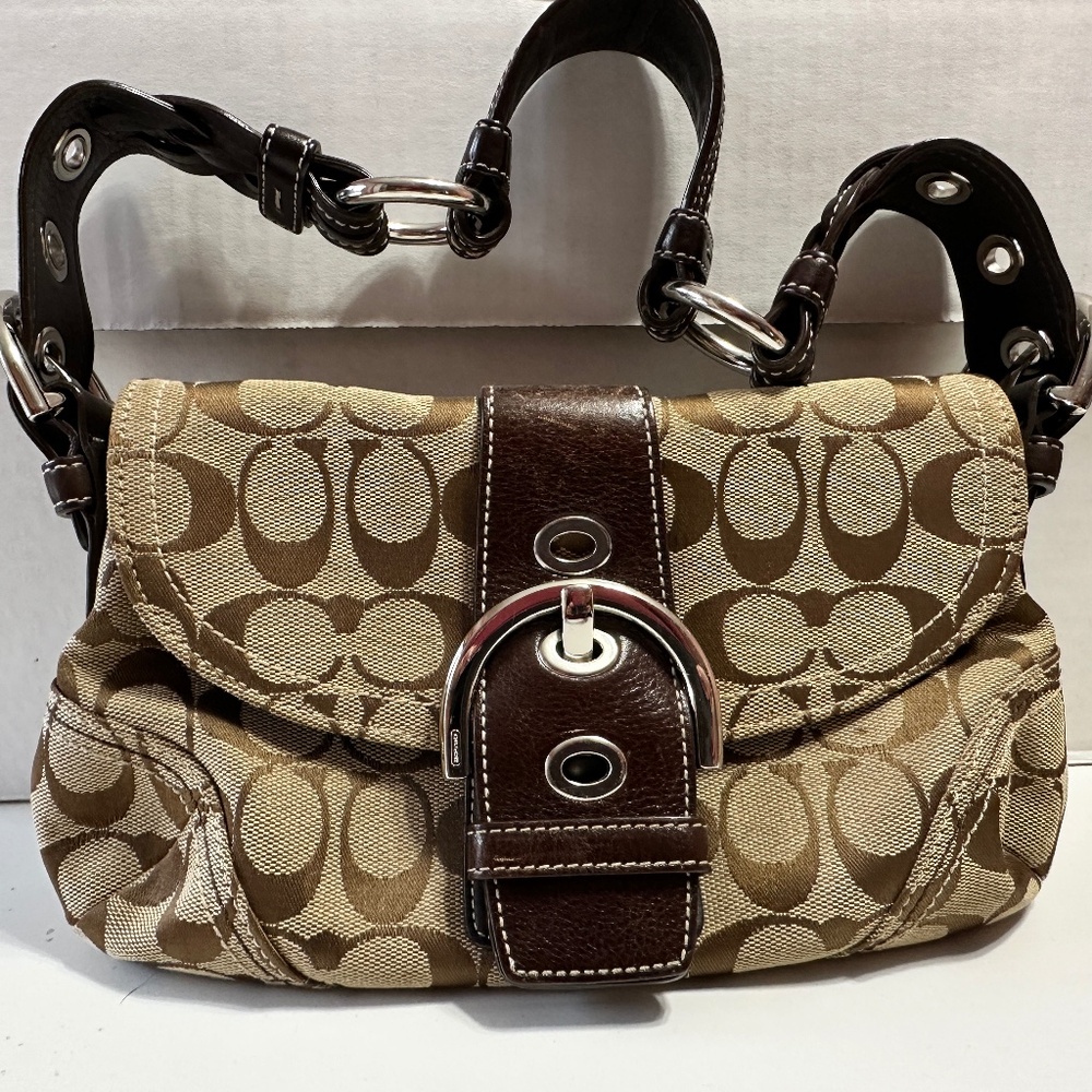 Brown Coach shoulder bag
